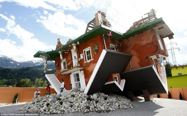 House deliberately built upside down
